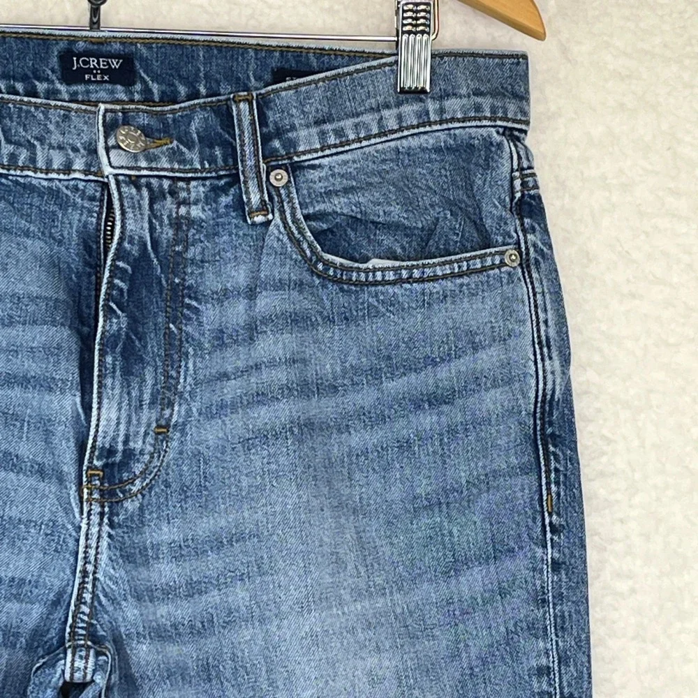 J.Crew Flex Straight Fit Jeans Mens 33x32 Medium Wash Blue Denim Pants